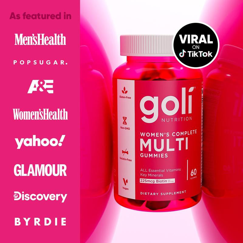Ultimate Women's Multi Gummies 2-Pack: 13 Essential Vitamins for Hair, Skin & Nails, Immune & Heart Health - Vegan, Gluten-Free, Non-GMO!