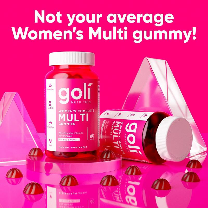 Ultimate Women's Multi Gummies 2-Pack: 13 Essential Vitamins for Hair, Skin & Nails, Immune & Heart Health - Vegan, Gluten-Free, Non-GMO!