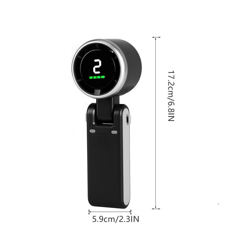 2PCS Portable Handheld Turbo Fan, 5 Gear Wind,4000Mah Battery Operated, up to 10 Working Hours, 3 in 1 Hand Fan Rechargeable with Air Turbo Tech Cooling Fan for Outdoor Activities, Travel, Working Fathersdaygift