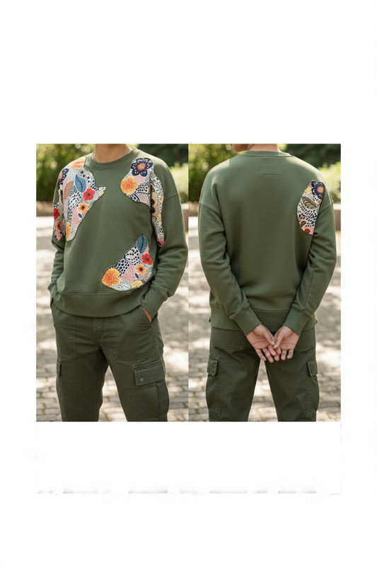 Reworked Floral Sweatshirt