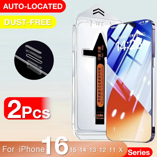 2Pcs for Apple Iphone 5G Tempered Glass Screen Protector Easy Install 
